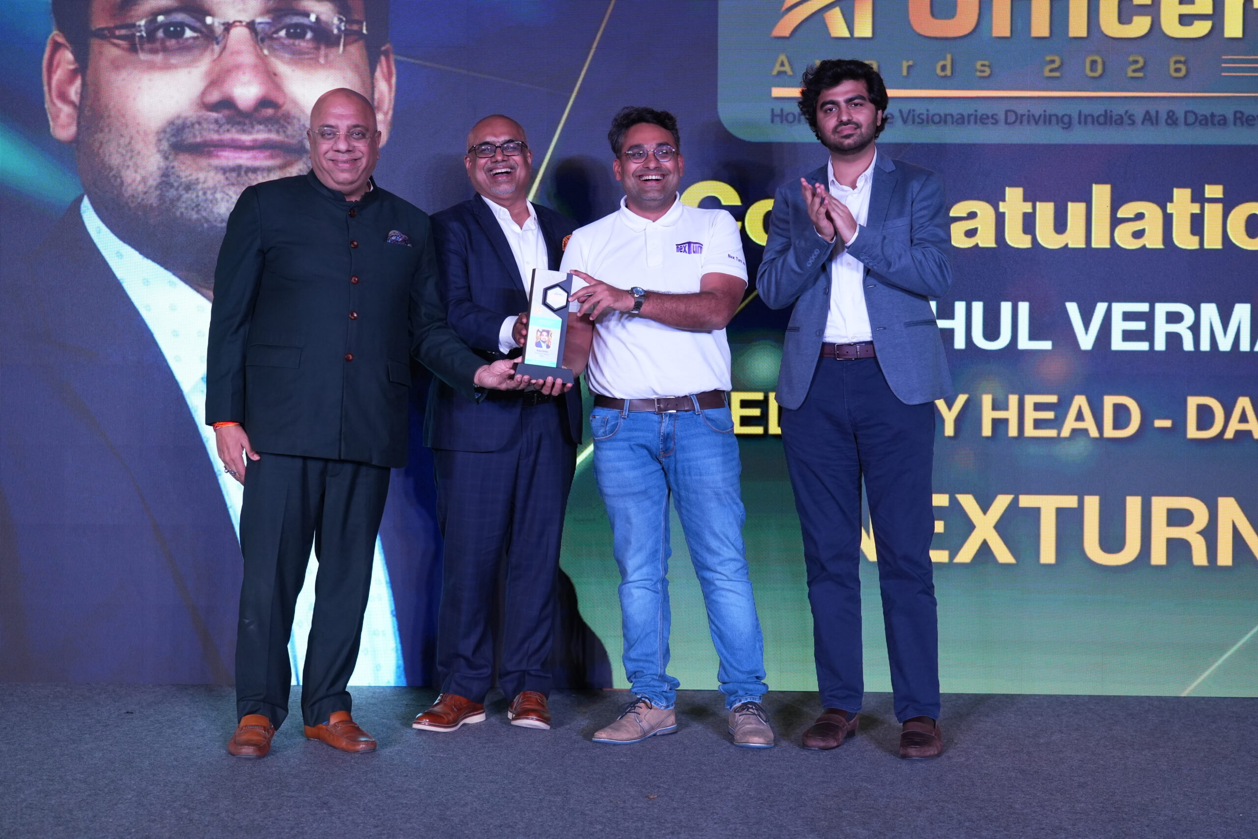 Rahul Verma receiving the Data Rising Star of the Year award